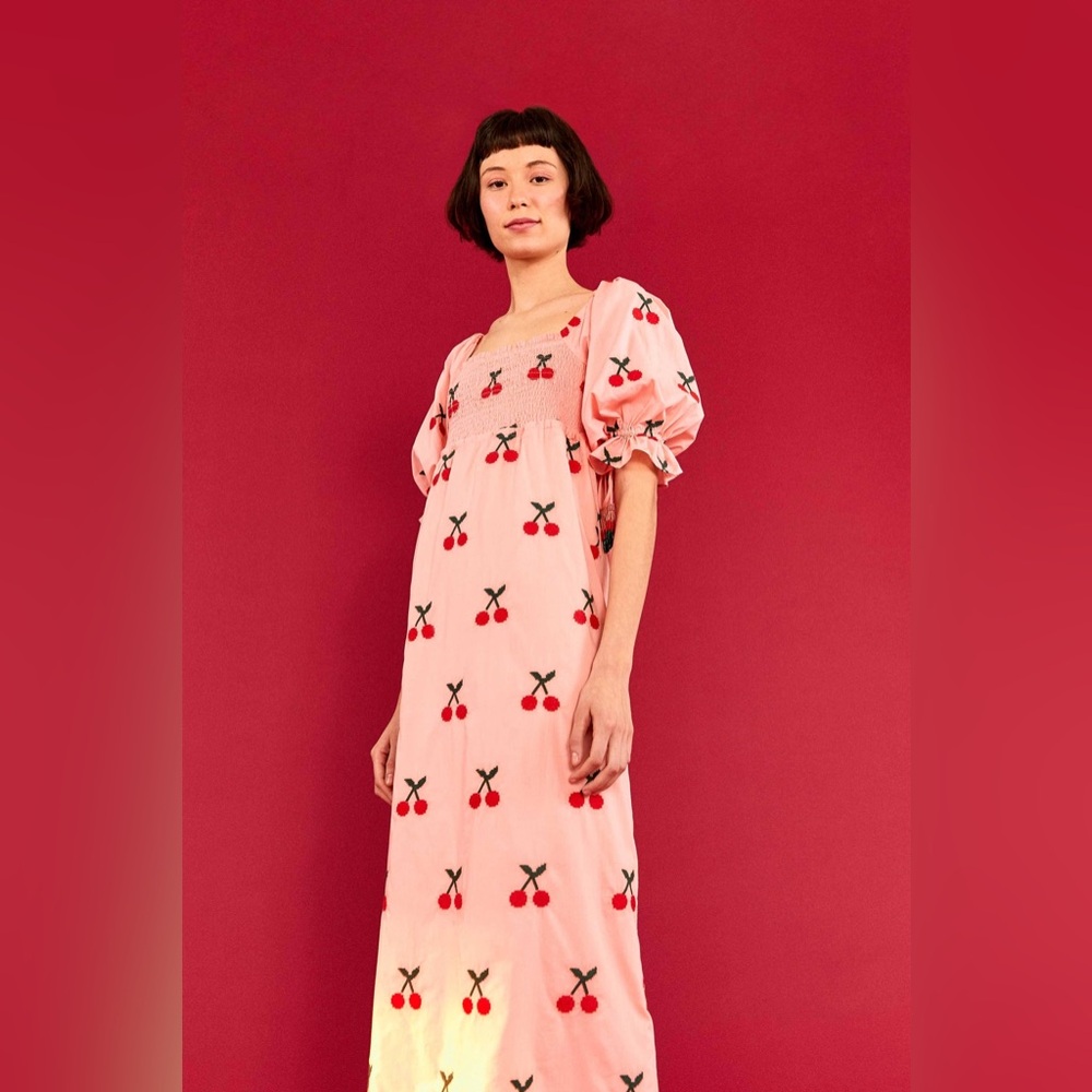 Farm Rio Cross Stitch Midi Dress